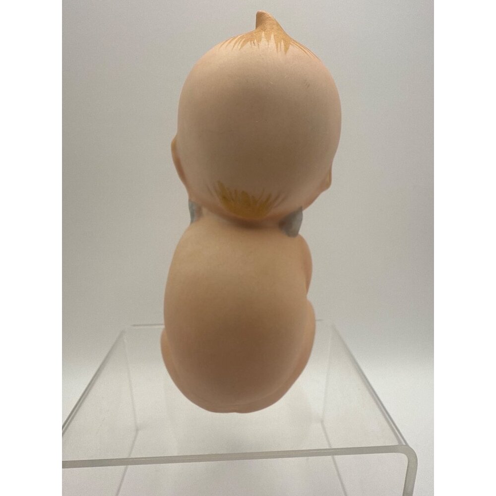 Vintage Lefton Kewpie Baby Sucking Thumb Bisque Blue Wing Figurine 4.5 in Tall - Picture 3 of 7